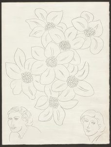 Blommorna, plansch sex från Poesies de Mallarmé av Henri Matisse