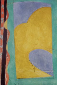 Den gula gardinen, ca 1915 (olja på duk) av Henri Matisse