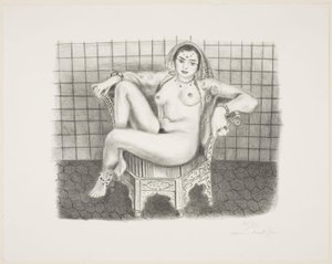 Ung hindu, sittande naken på en stol av Henri Matisse