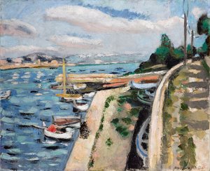Vy över Antibes, ca 1925 (olja på duk) av Henri Matisse