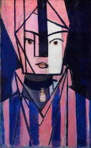 Vitt och rosa huvud, hösten 1914 (olja på duk) av Henri Matisse