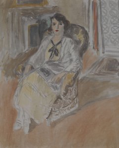 Kvinna sittande i en fåtölj, ca 1922 (olja på duk) av Henri Matisse