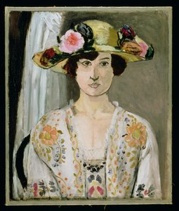 Kvinna i hatt, ca 1920 (olja på duk)