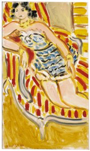 Ung kvinna på en soffa av Henri Matisse