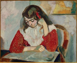 marguerite lisant 1906 (olja på duk )