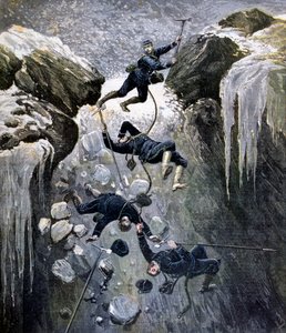 En fruktansvärd olycka i Alperna, 1892 av Henri Meyer