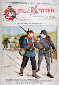 En karikatyr av Trippelalliansen i tidningen Lustige Blatter, 1893