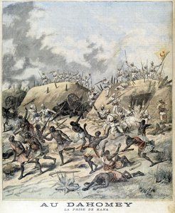 Vid Dahomey (nu Benin), fångsten av Kana - i "" Le Petity Journal"" av 19/11/1892 av Henri Meyer