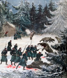 Björnattack, Ryssland, 1892 av Henri Meyer