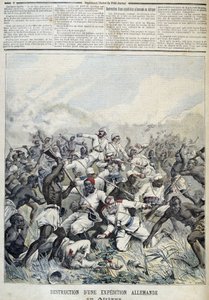 Förstörelse av en tysk expedition till Afrika - i "" Le Petit Journal"" av 1891-10-03 av Henri Meyer