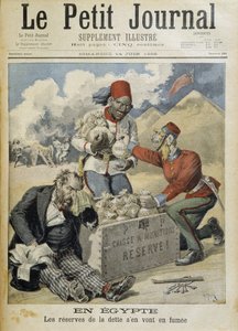 Egypten: skuldreserver går i rök - i "" Le Petite Journal"" av 1896-06-14 av Henri Meyer
