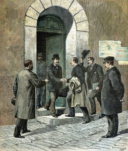Monsieur Turpins frigivning från fängelset i Etampes av Henri Meyer