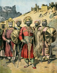 Porträtt av Menelik 2,1895 (Illustration) av Henri Meyer