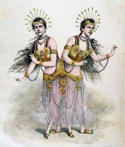 Rosa och Josepha Blazek, siamesiska tvillingar från Böhmen, 1891