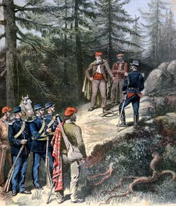 The Corsican Bandit, Jacques Bellacoscia, Överlämnande till polisen, 1892 av Henri Meyer