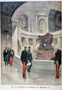 Kungen av Siam vid Napoleon I:s grav, Paris, 1897 av Henri Meyer