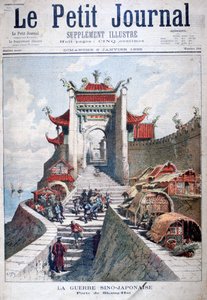 Porten till Shanghai, Kina, kinesisk-japanska kriget, 1895. av Henri Meyer