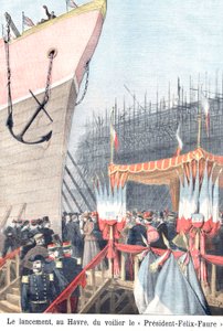 Avtäckning av segelbåten FelixFaure, Le Havre av Henri Meyer
