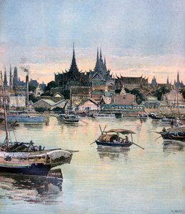 Utsikt över Bangkok, 1893 av Henri Meyer