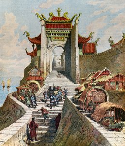 Utsikt över Shanghai-porten av Henri Meyer