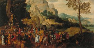 Landskap med Johannes Döparen som predikar av Henri Patinier de