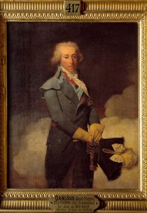 Porträtt av Louis Henri Joseph de Bourbon (1756 - 1830), nionde och sista prins av Conde. Målning av Henri Pierre Danloux (1753 - 1809)