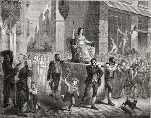 Processionen av förnuftets gudinna, 10 november 1793, från 