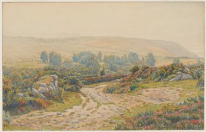 Dimma och dagg. Hedarna vid Pors Léonnec. Morgat av Henri Rivière