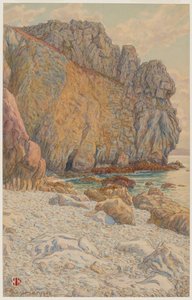 Klipporna vid Port Haor. Morgat av Henri Rivière