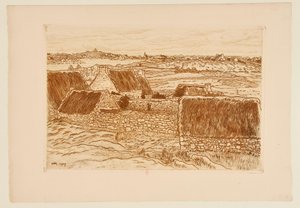 [Byn på Île de Bréhat] av Henri Rivière