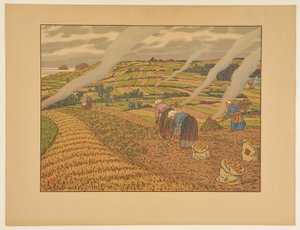 Arbete på fälten av Henri Rivière