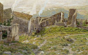 Gamla slottet i Bormes Les Mimosas av Henri Rivière