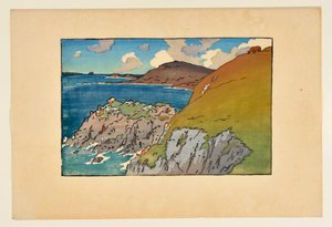 [Landskap med bretonska klippor] av Henri Rivière