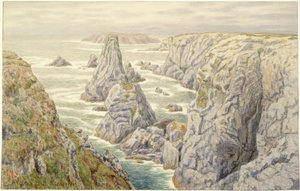 Klipporna vid Port Coton. Belle-Isle av Henri Rivière
