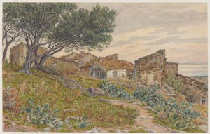 Gamla hus i Bormes av Henri Rivière