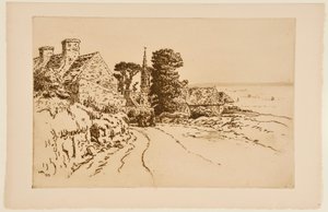 [By vid havet] av Henri Rivière