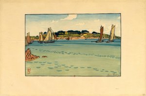 Henri Rivière, Gabares framför ….. av Henri Rivière