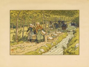 Tvättstuga på Tréboul av Henri Rivière