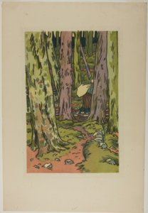 Tvättstuga i skogen i Loguivy av Henri Rivière