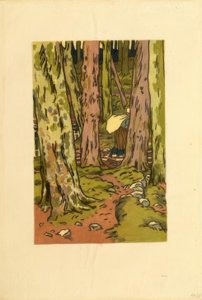 Tvättstuga i skogen i Loguivy av Henri Rivière