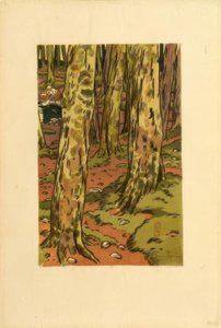 Tvättstuga i skogen i Loguivy av Henri Rivière