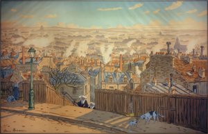 Paris med utsikt över Montmartre