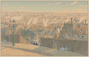 Parisiska landskap: Paris sett från Montmartre av Henri Rivière