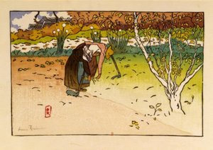 Grönsaksträdgård i Ville-Hue (Saint-Briac) av Henri Rivière
