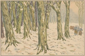 Skogen, vinter av Henri Rivière