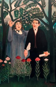 Musan som inspirerar poeten av Henri Rousseau