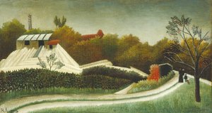 Sågverk, utkanten av Paris, ca. 189395. av Henri Rousseau