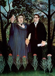 Poeten och hans musa. Porträtt av Guillaume Apollinaire och Marie Laurencin, 1909 av Henri Rousseau