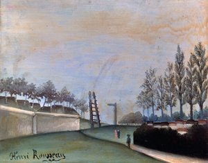 Utsikt över Vanves, 1909. av Henri Rousseau