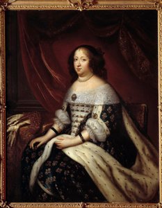 Porträtt av Frankrikes drottning Anne av Österrike (1601-1666) Målning av Henri Testelin (1616-1695) 1600-tal Privatsamling
